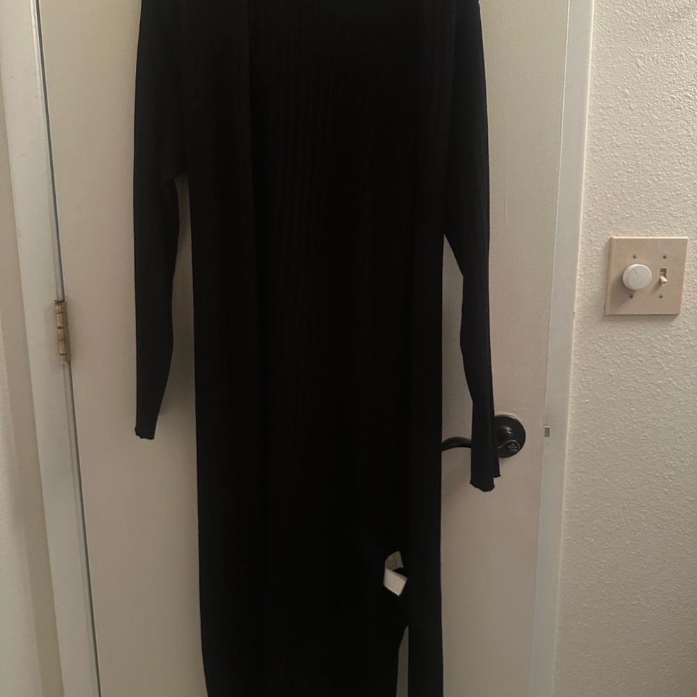 Elegant Black Long Sleeve cardigan